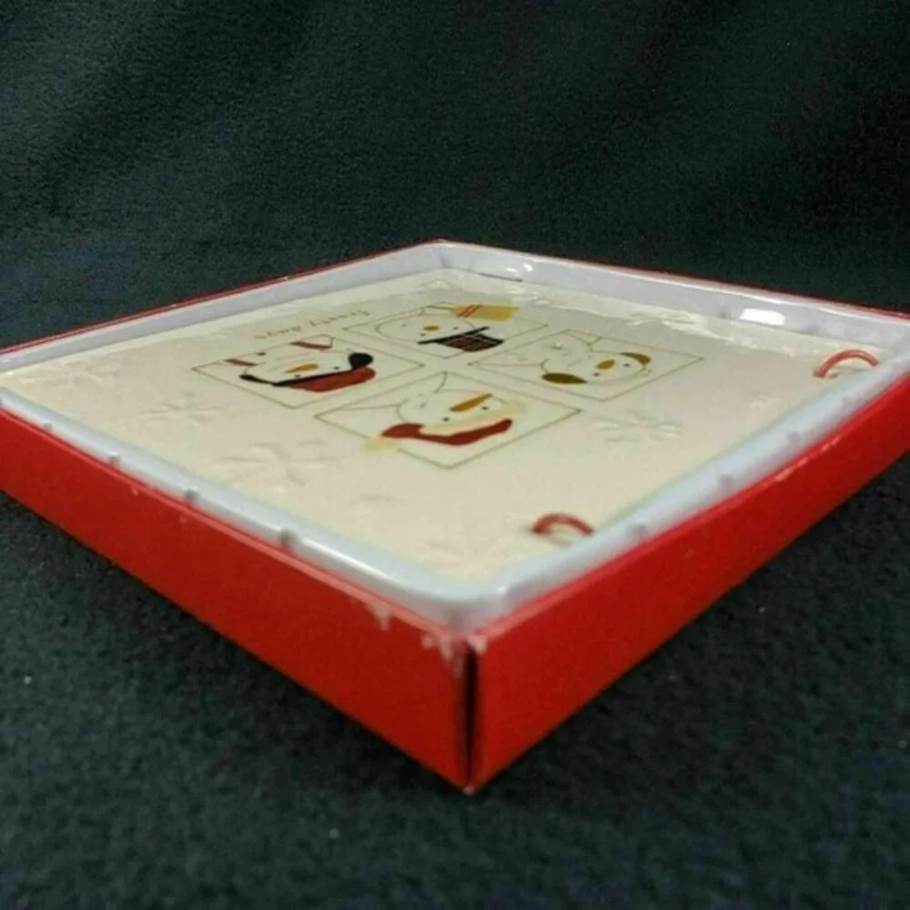 Hallmark Frosty Days Snowman Winter Ceramic Tile Wall Hanging Plaque Snowmen‎